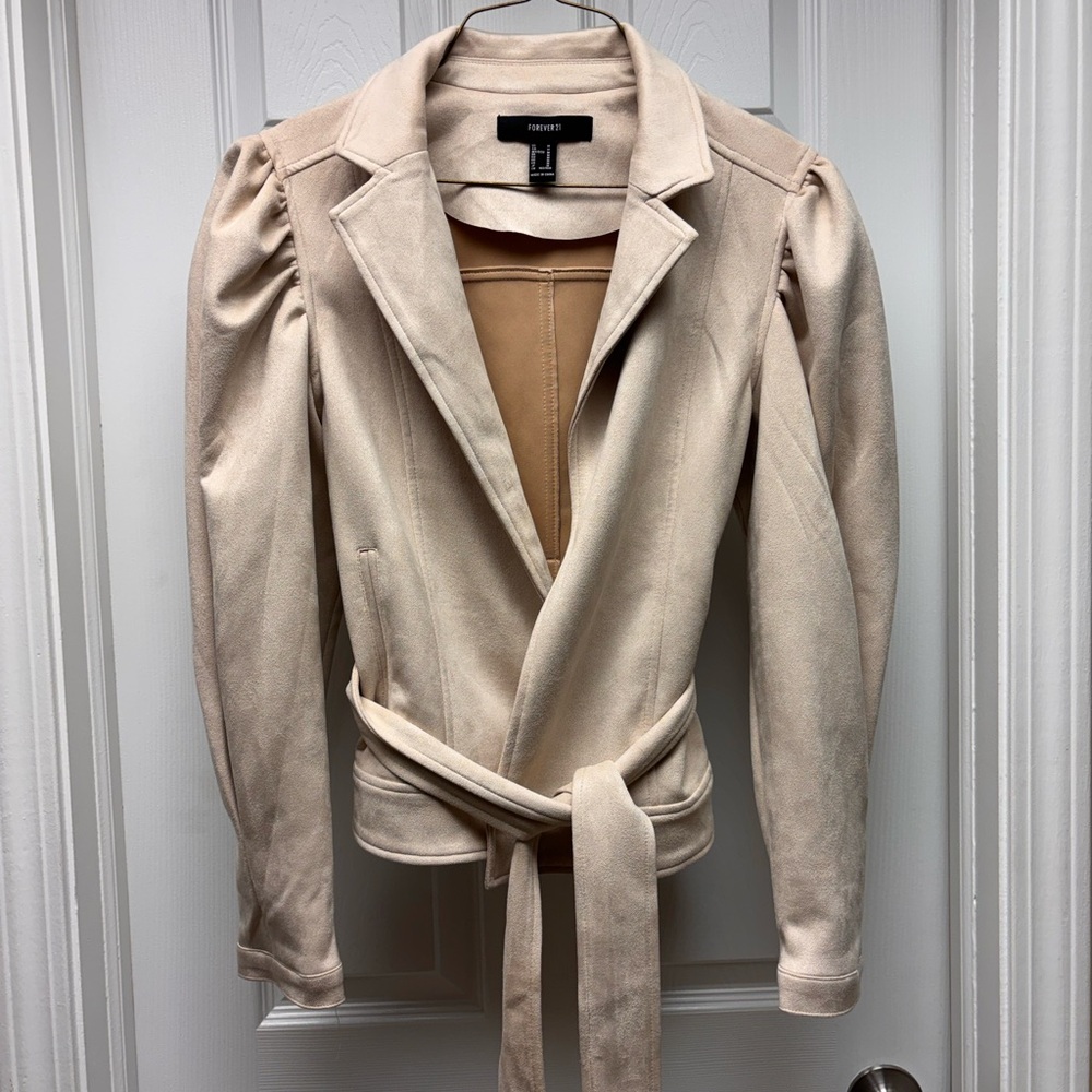 Forever 21 Faux Suede Wrap Jacket – Size M